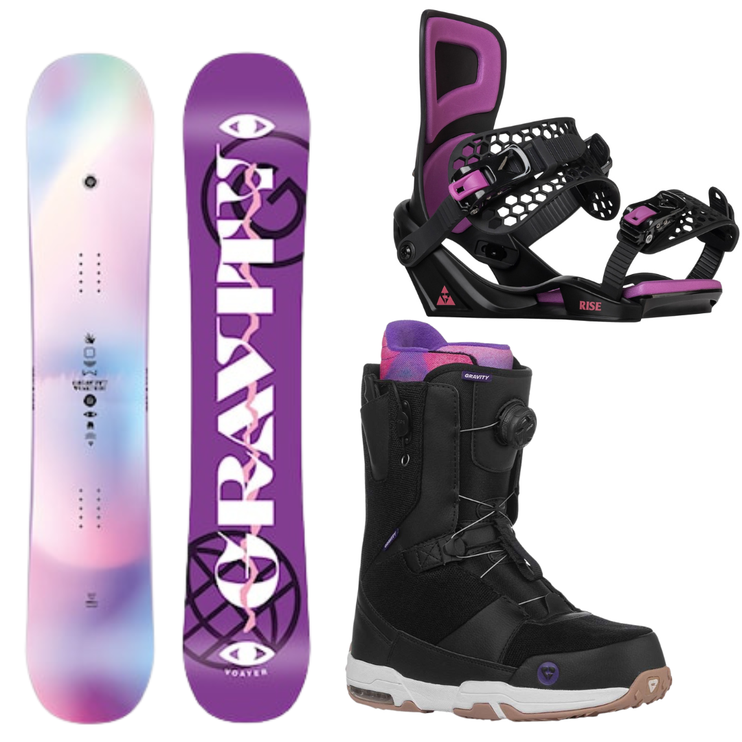 Snowboard Gravity VOAYER + vázání Gravity + boty Gravity Sage 